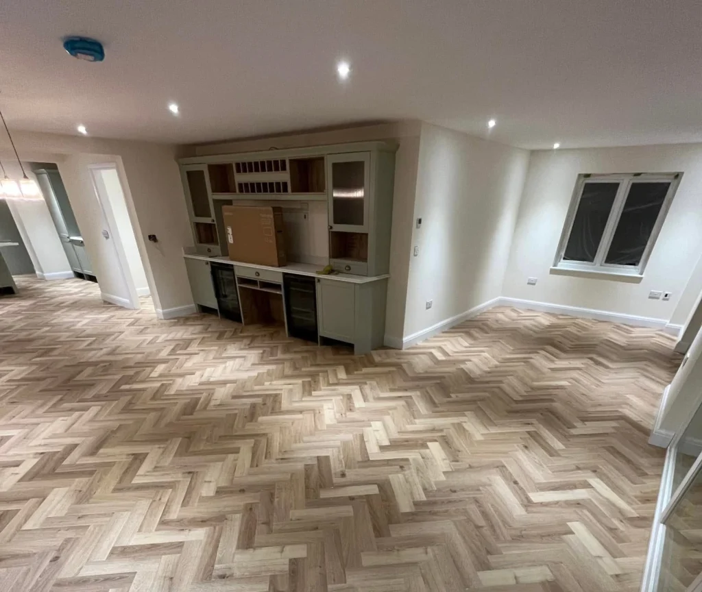 Herringbone Luxury Vinyl Tile (LVT) Flooring in Essex & London by The Wright Flooring Ltd